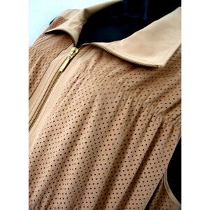 Chico's 3 (XL) Tan Vest with Zipper, Vented, NWT